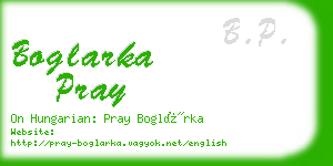 boglarka pray business card